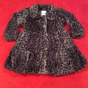 🌺👧🏼 Girl’s purple swing jacket w/ leopard print